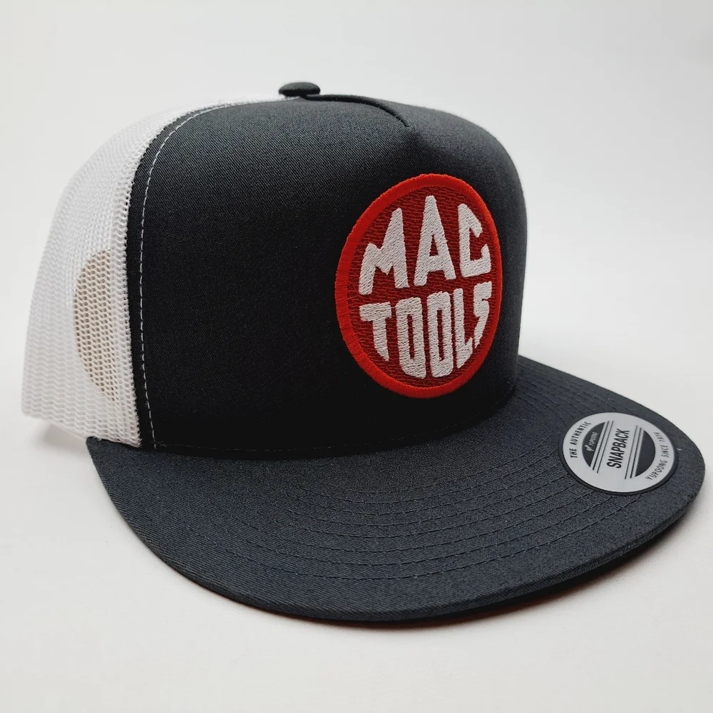 MAC Tools Flat Bill Trucker Embroidered Patch Mesh Snapback Cap Hat…
